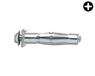 Ocelové hmoždinky se šroubem HOD-S Ocel Zinek bílý