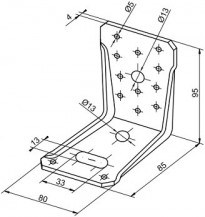 Kotevní prvek 80x85x95mm