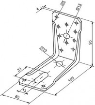 Kotevní prvek 65x95x105mm