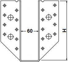 Třmeny šířka 60mm
