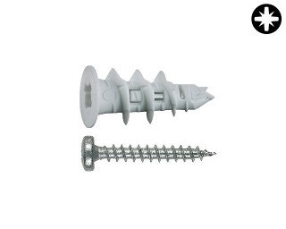 Plastové hmoždinky do sádrokartonu s vrutem MFJ-S