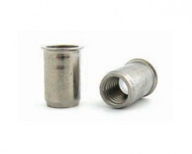 Nýtovací matice hladké, otevřené s redukovanou hlavou Nerez A2