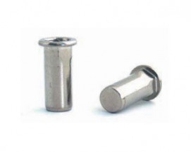 Částečně šestihranné nýtovací matice, uzavřené s plochou hlavou  Nerez A2