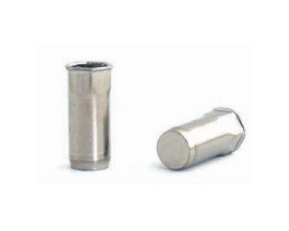 Částečně šestihranné nýtovací matice, uzavřené s redukovanou hlavou  Nerez A2