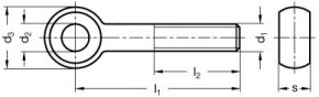 Šrouby s okem DIN 444B Nerez A2