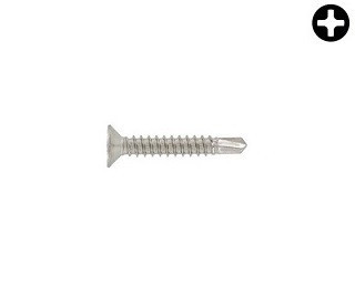 Zápustné vruty do kovu s předvrtáním PH DIN 7504P Nerez A2