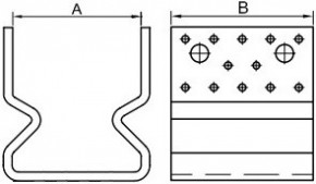 Kotevní patky s prolisy bez trnu