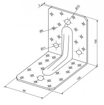 Úhelníky 90x105x105mm