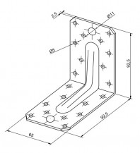 Úhelníky 65x90x90mm Nerez