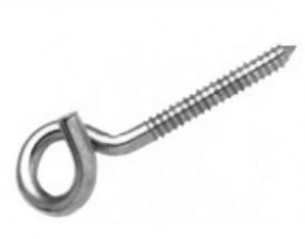 Houpačkové háky s vrutem Ocel Zinek bílý