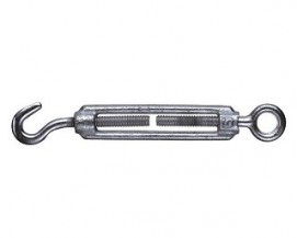 Napínače na lano oko-hák DIN 1480 Ocel Zinek bílý