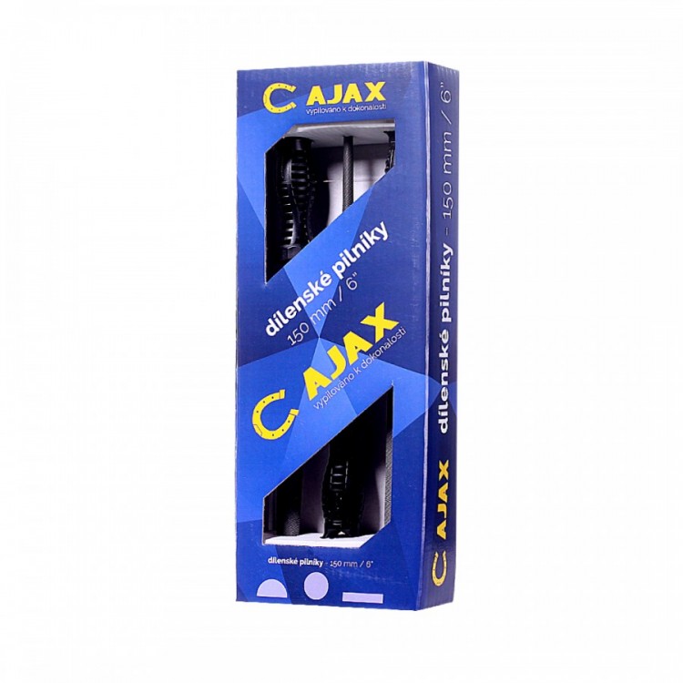 Pilník dílenský s klasickým držadlem sada třídílná