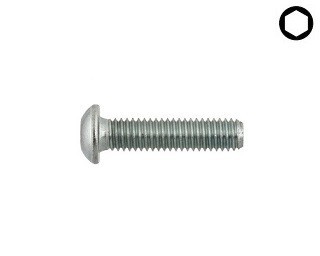 Imbusové šrouby s půlkulatou hlavou ISO 7380 Ocel 10.9 Zinek bílý