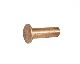 Poloduté rozklepávací nýty DIN 7338B Měď