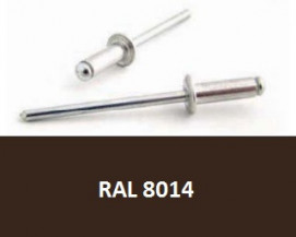 Barevné trhací nýty RAL 8014 Hliník/Ocel