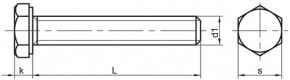 Pevnostní šrouby se šestihrannou hlavou DIN 933 Ocel 10.9 Bez povrchové úpravy