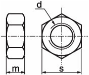 Konstrukční šestihranné matice DIN 6915 Ocel 10 Žárový zinek