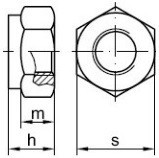 Pojistné matice DIN 985 Ocel 8 Zinek bílý