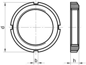 KM matice DIN 981 Ocel 14H Bez povrchové úpravy