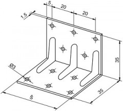 Konstrukční úhelníky výška 35mm
