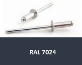 Barevné trhací nýty RAL 7024 Hliník/Ocel