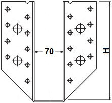Třmeny šířka 70mm