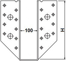 Třmeny šířka 100mm