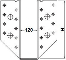 Třmeny šířka 120mm