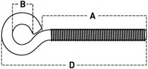 Oka s metrickým závitem MOZN Ocel Zinek bílý