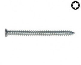 Turbošrouby s plochou hlavou Ocel Zinek bílý