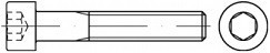 Imbusové šrouby s jemným závitem DIN 912 Ocel 8.8 Bez povrchové úpravy