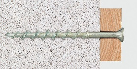 Kotevní vruty do porobetonu Ocel Zinek bílý