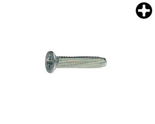 Zápustné závitořezné šrouby do plechu PH DIN 7516D Ocel Zinek bílý