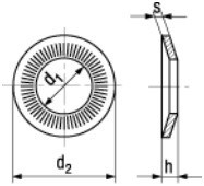 Pojistné podložky RIP-LOCK Ocel Dacromet