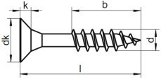 Univerzální zápustné vruty Torx 5x80mm Ocel Zinek bílý