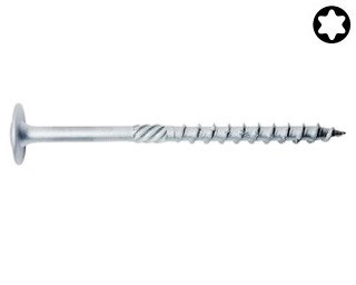 Stavební vruty do dřeva s velkou hlavou RAPID SK Ocel Zinek bílý