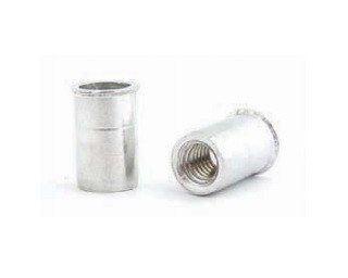 Nýtovací matice hladké, otevřené s redukovanou hlavou Hliník