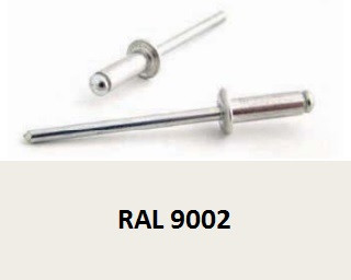 Barevné trhací nýty RAL 9002 Hliník/Ocel